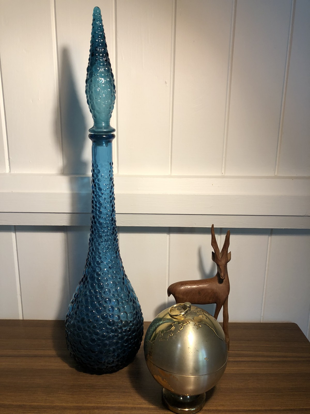 Blue genie bottle – The Vintage Junction