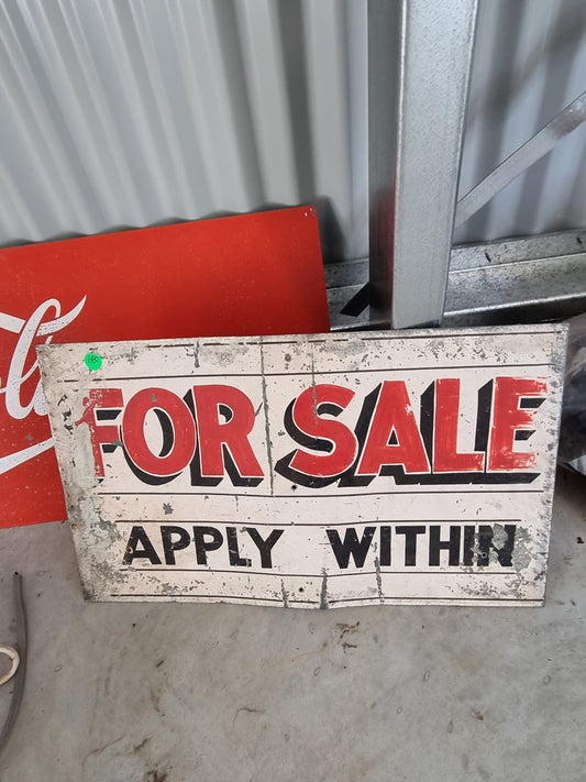 Tin realestate handpainted sign mancave