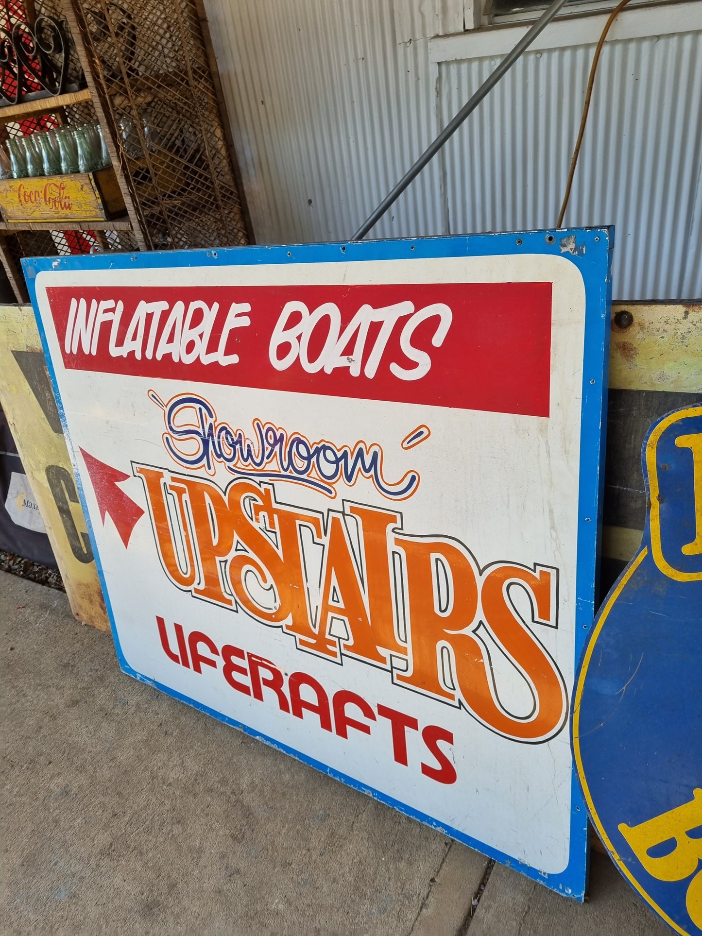 Old handpainted tourist sign mancave