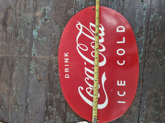 Coca cola enanel sign mancave