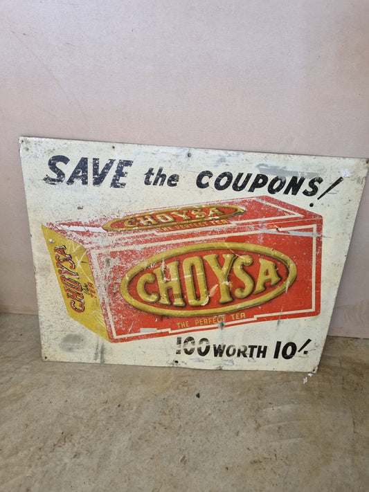 coupons handpainted tin sign mancave