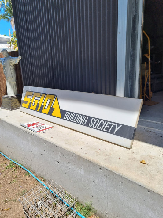 Vintage perspex building society sign