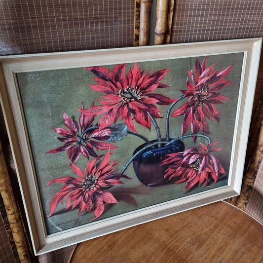 vintage tretchikoff print poinsettas