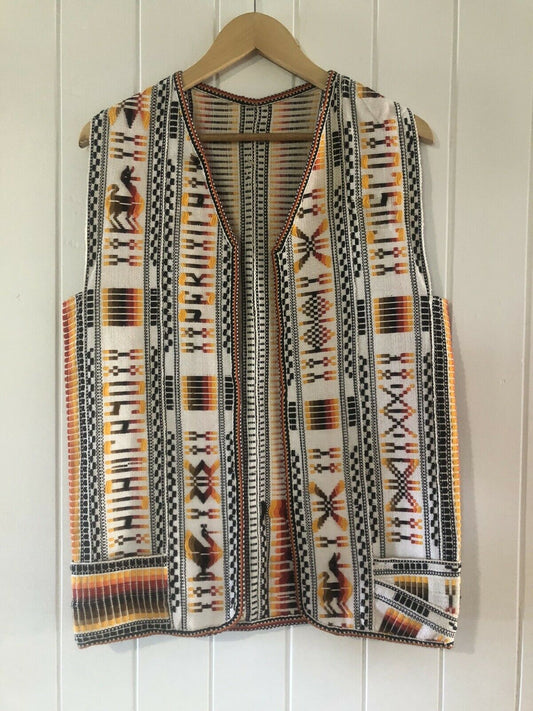 Vintage South American Vest Waistcoat Gilet Festival Bohemian