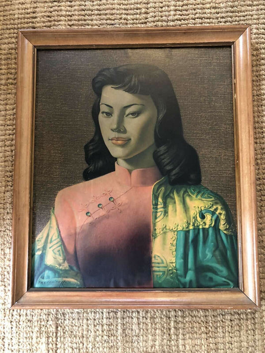 tretchikoff print Miss Wong Vintage Mid Century