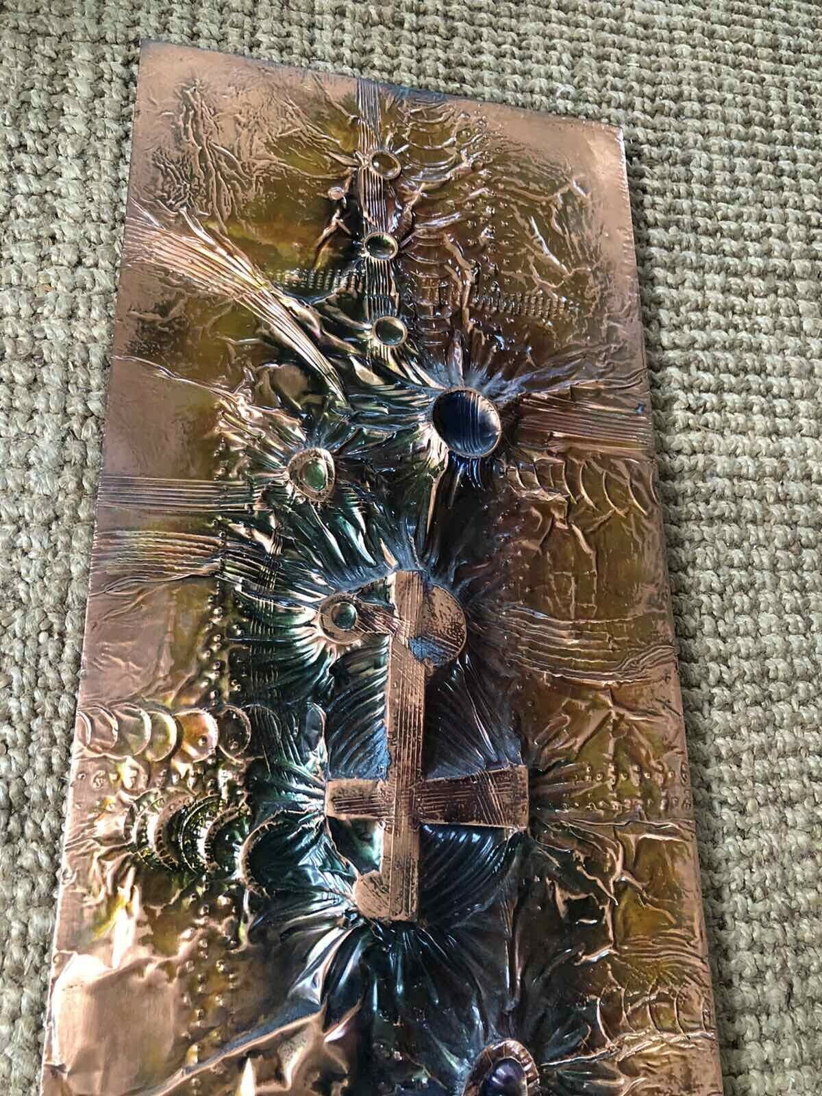 Copper Art Mid Century Wall Plaque