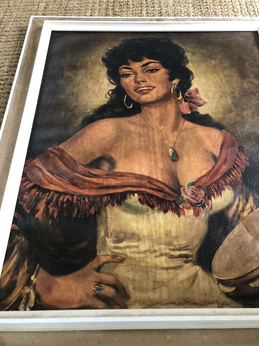 Torino Mid Century Lady Print Vintage Gypsy Canvas