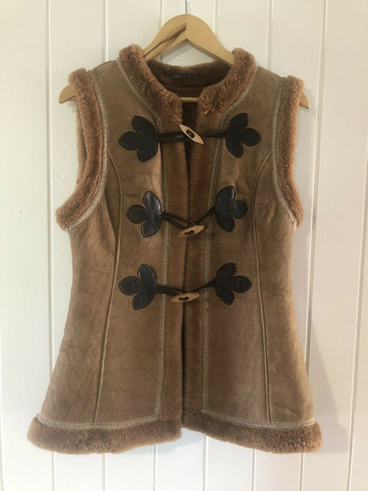 Vintage 70’s 60’s Sheepskin Pennylane Afghan Vest Waistcoat ladies