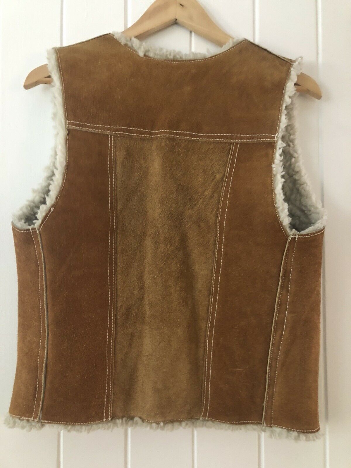 Vintage Mexican Suede Vest Waistcoat Gilet Leather ladies