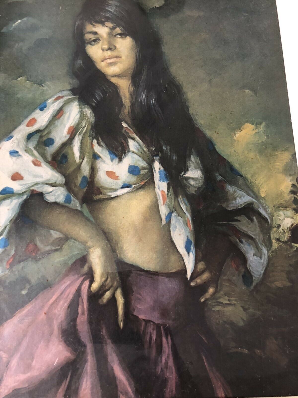 Ribera Gomez Print Vintage Lady Spanish Mid Century