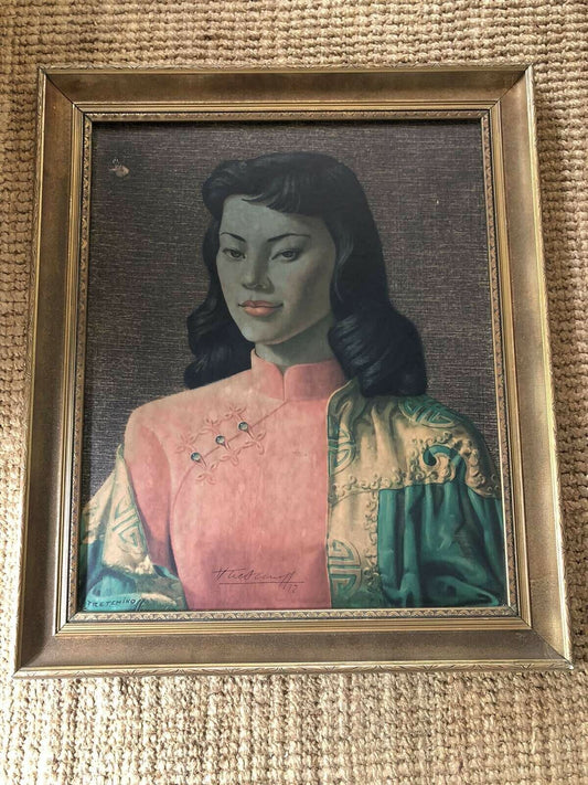 tretchikoff print vintage Miss Wong Hand Signed