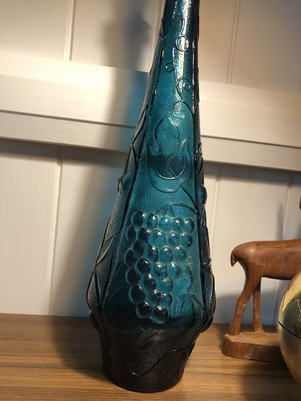 Teal/blue fruit genie bottle