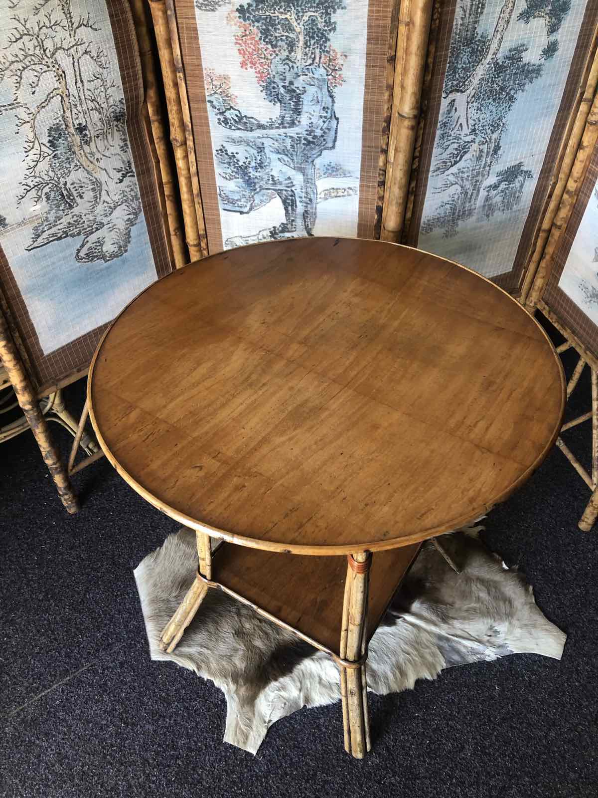 Vintage cane side table