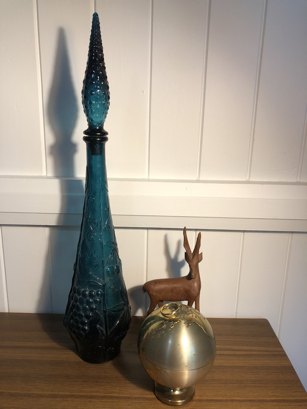 Teal/blue fruit genie bottle