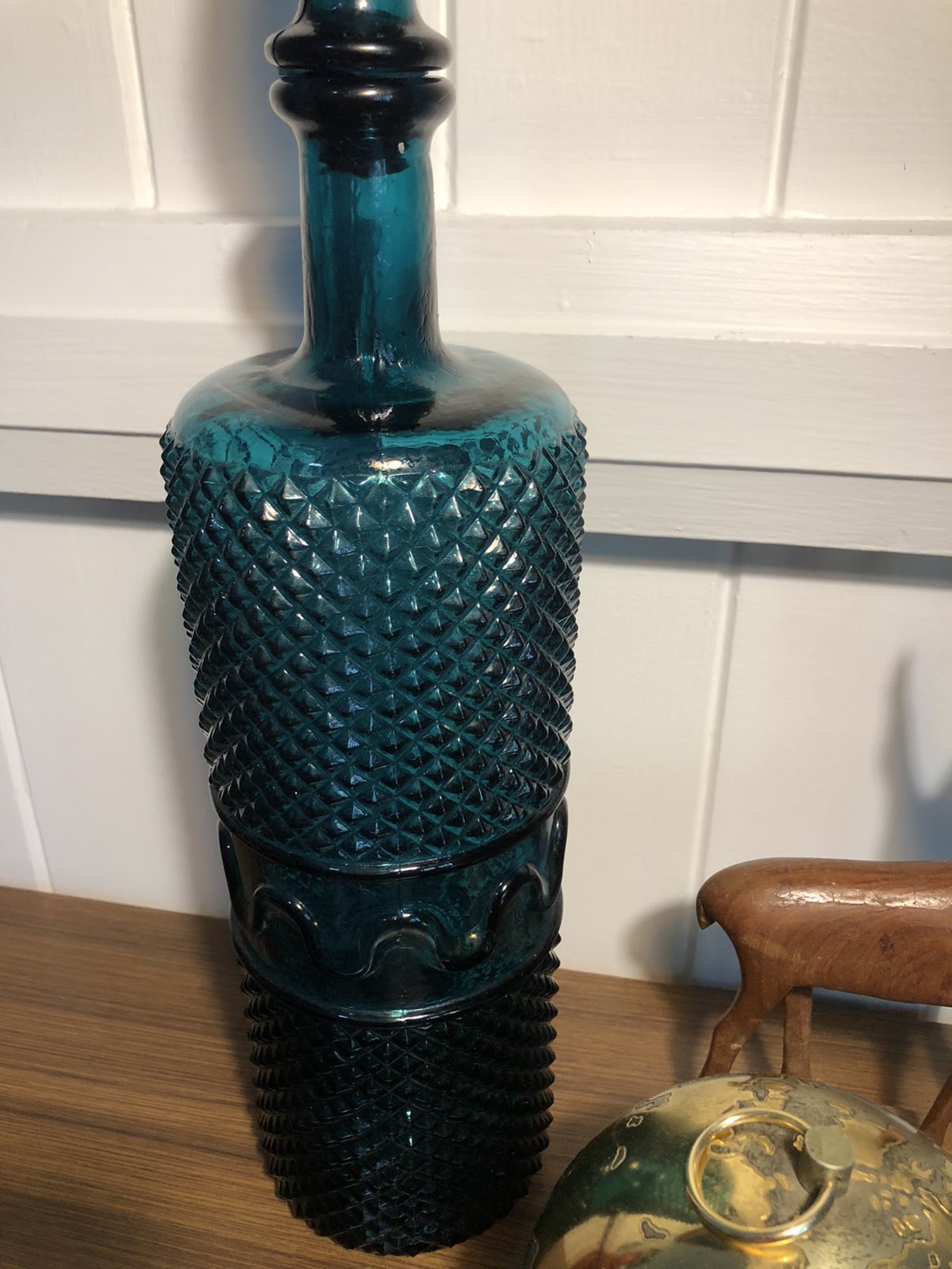 Teal genie bottle