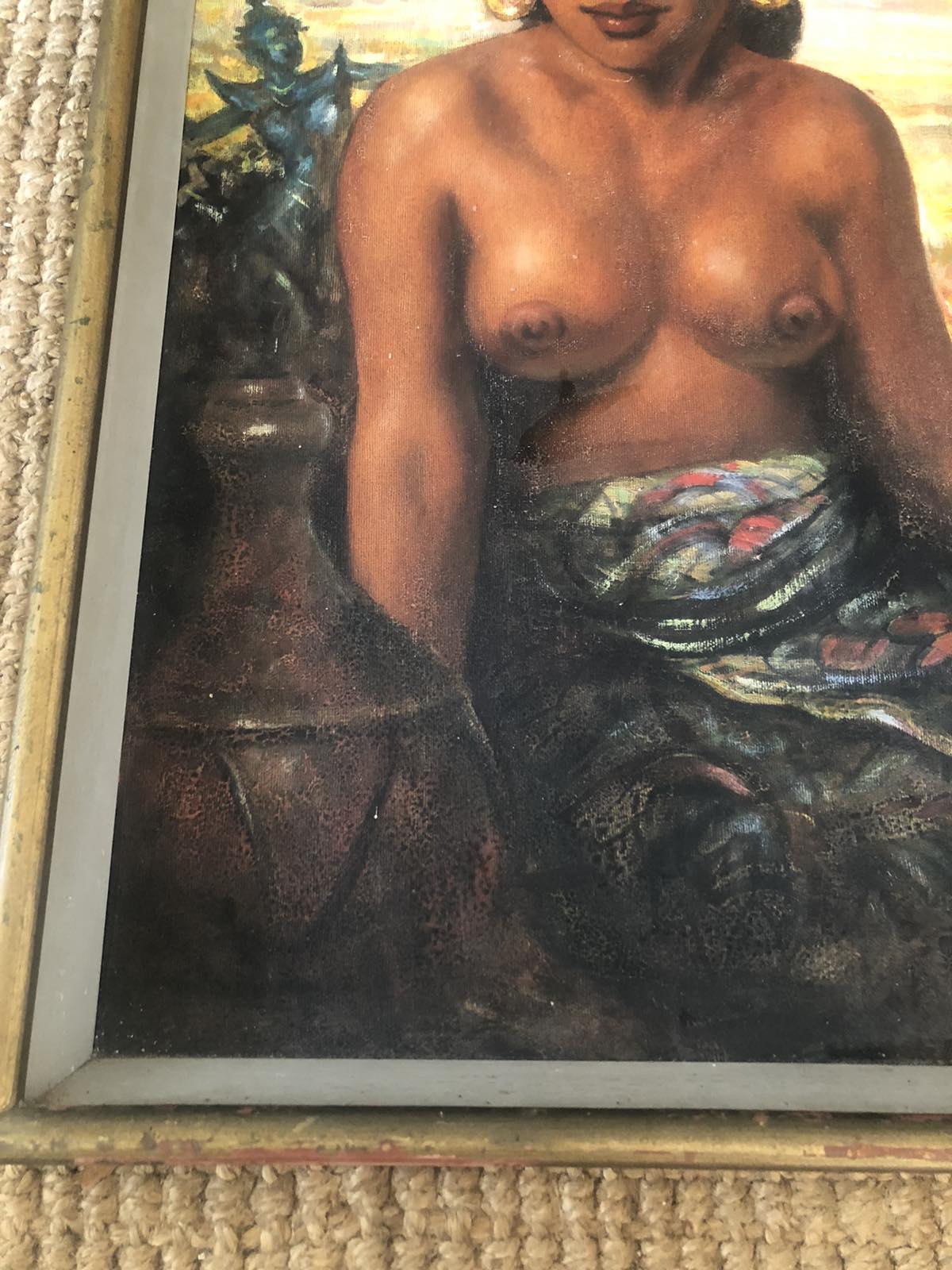 Original oil painting nude balinese