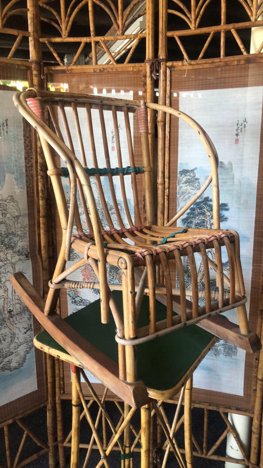 Childs vintage cane rocking chair