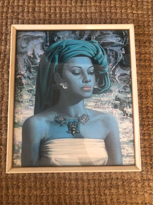 Balinese lady hand signed print