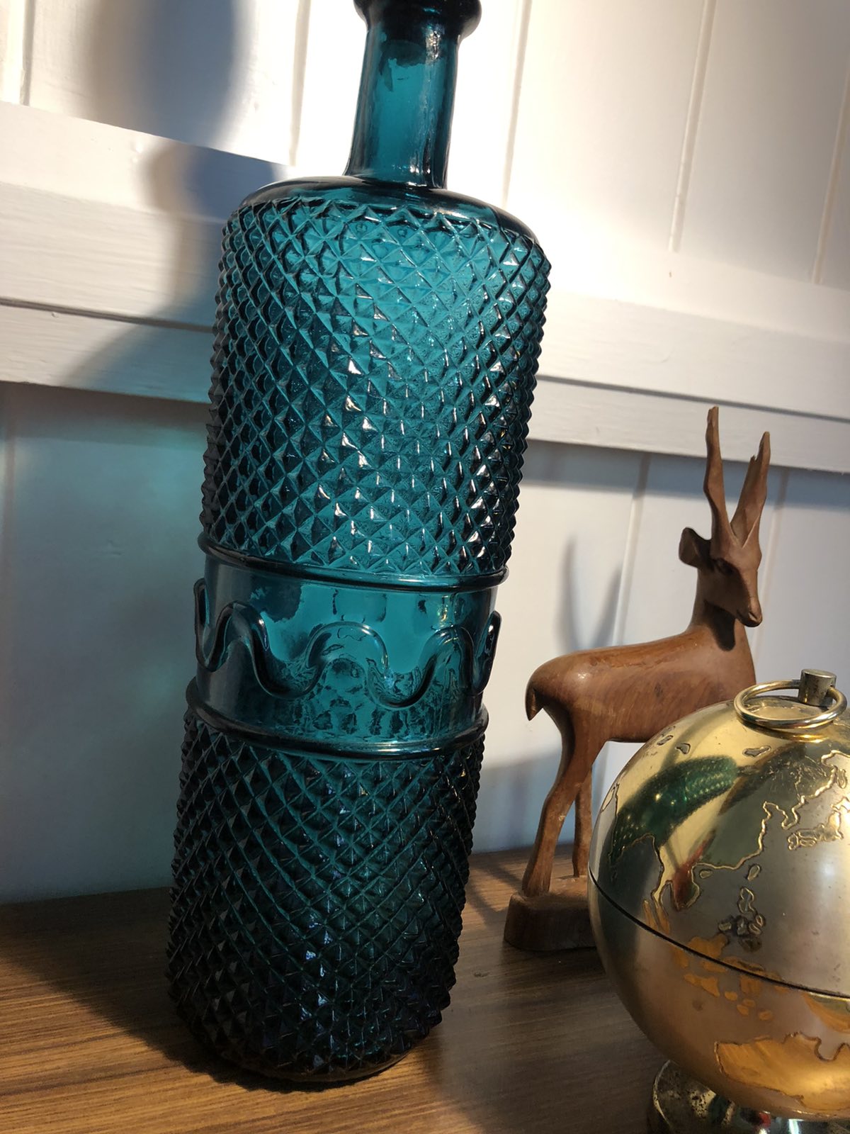 Teal genie bottle