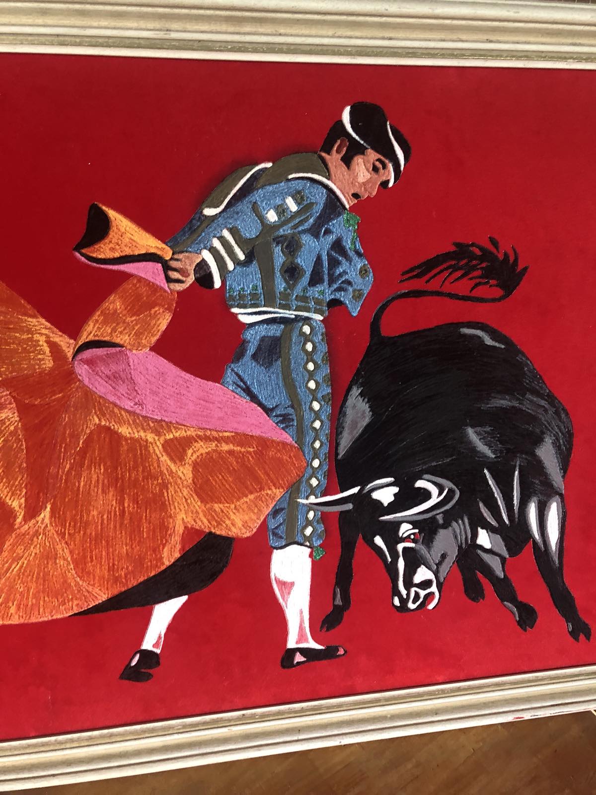 large matador painting on velvet The Vintage Junction