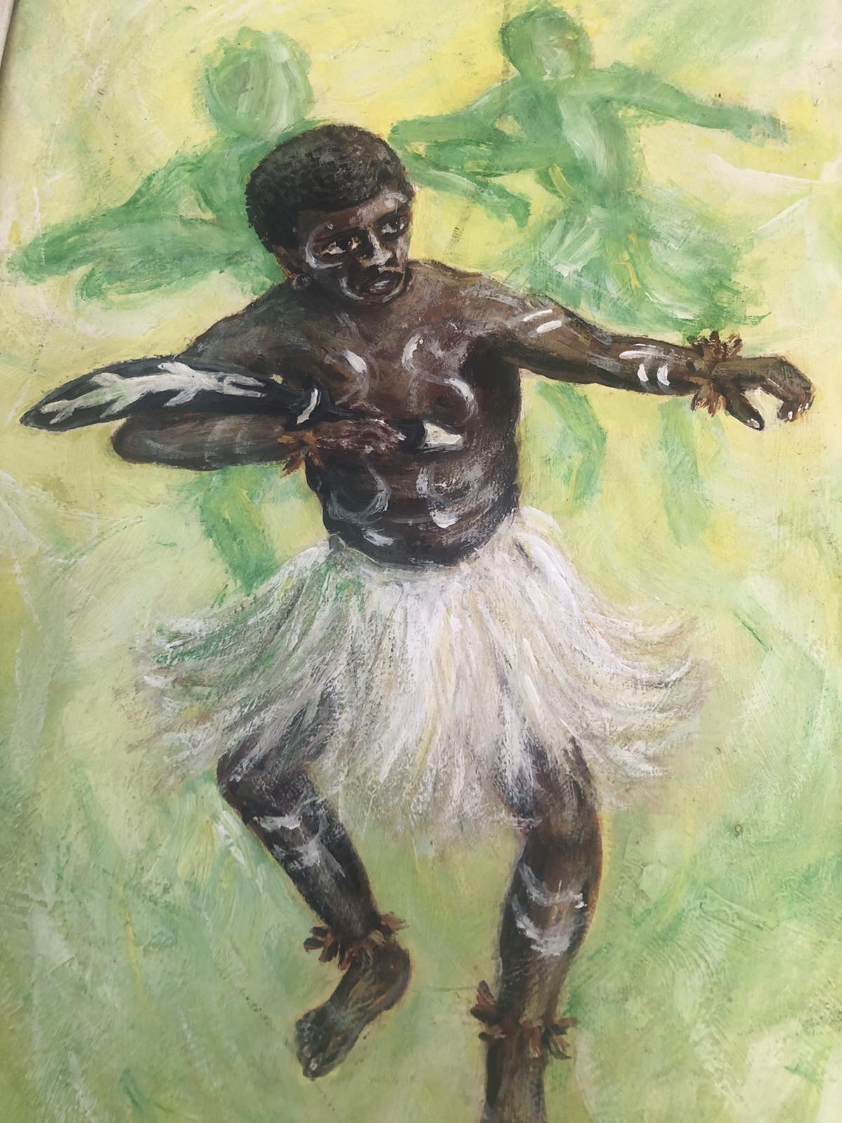 Original painting of indigenous man