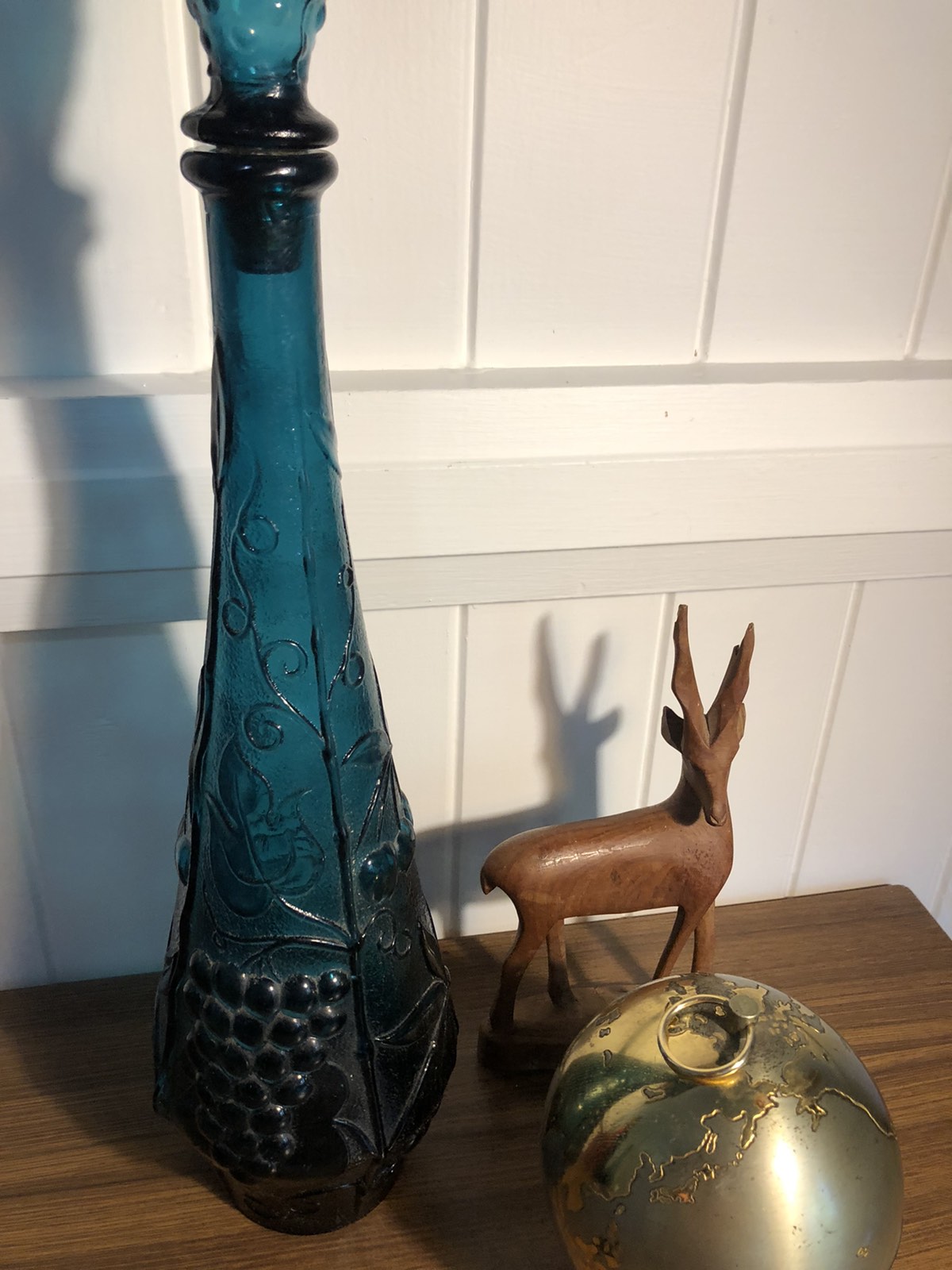 Teal/blue fruit genie bottle