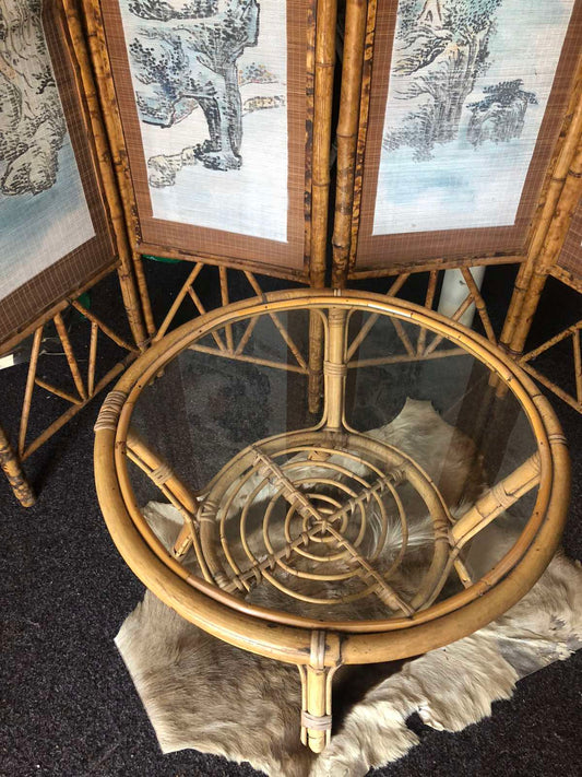 Vintage cane side table