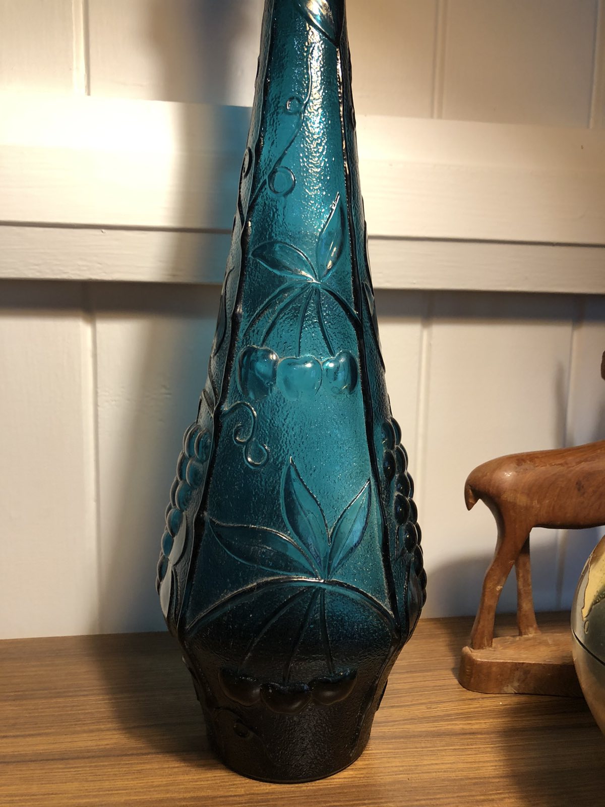 Teal/blue fruit genie bottle