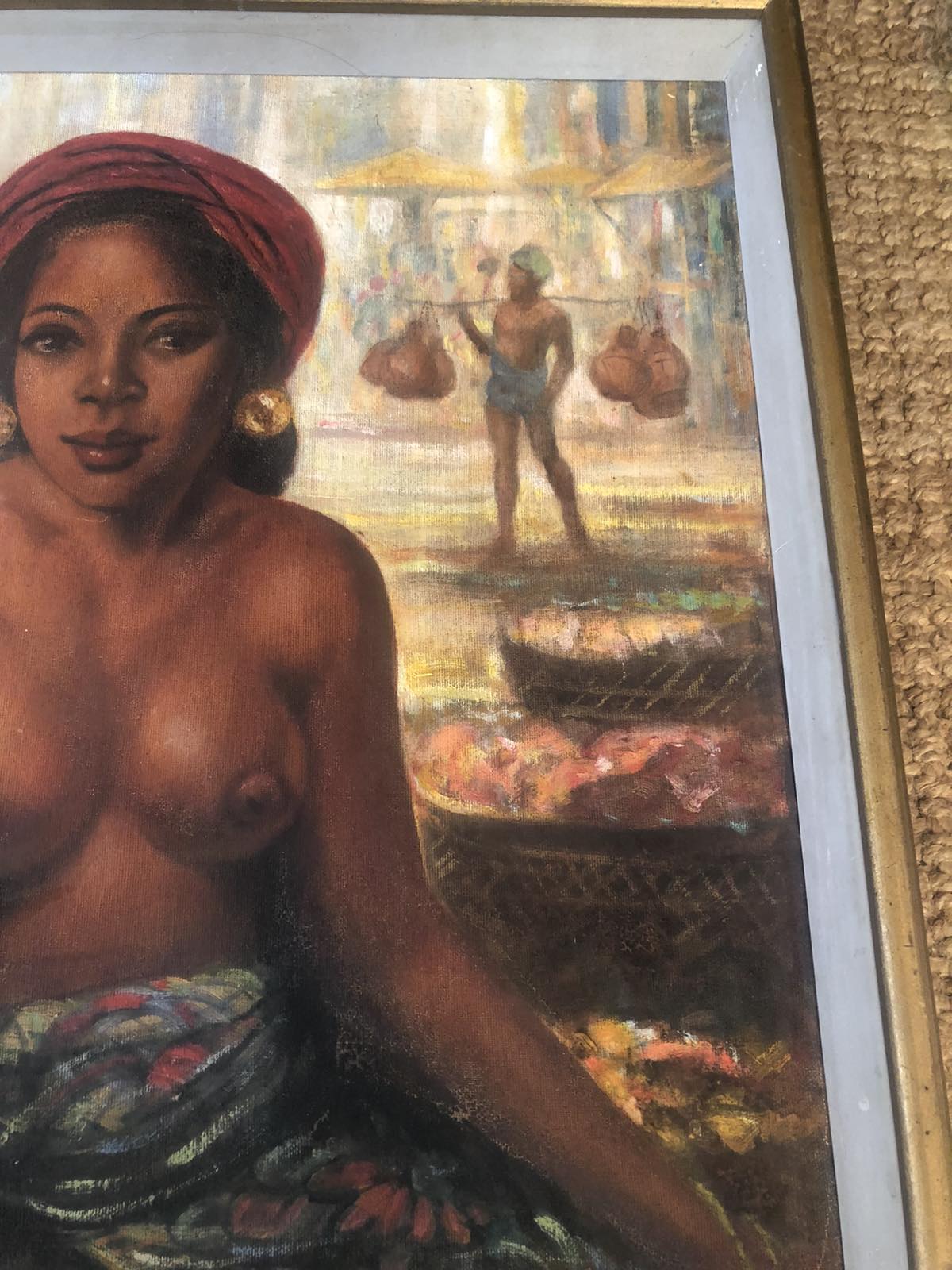 Original oil painting nude balinese