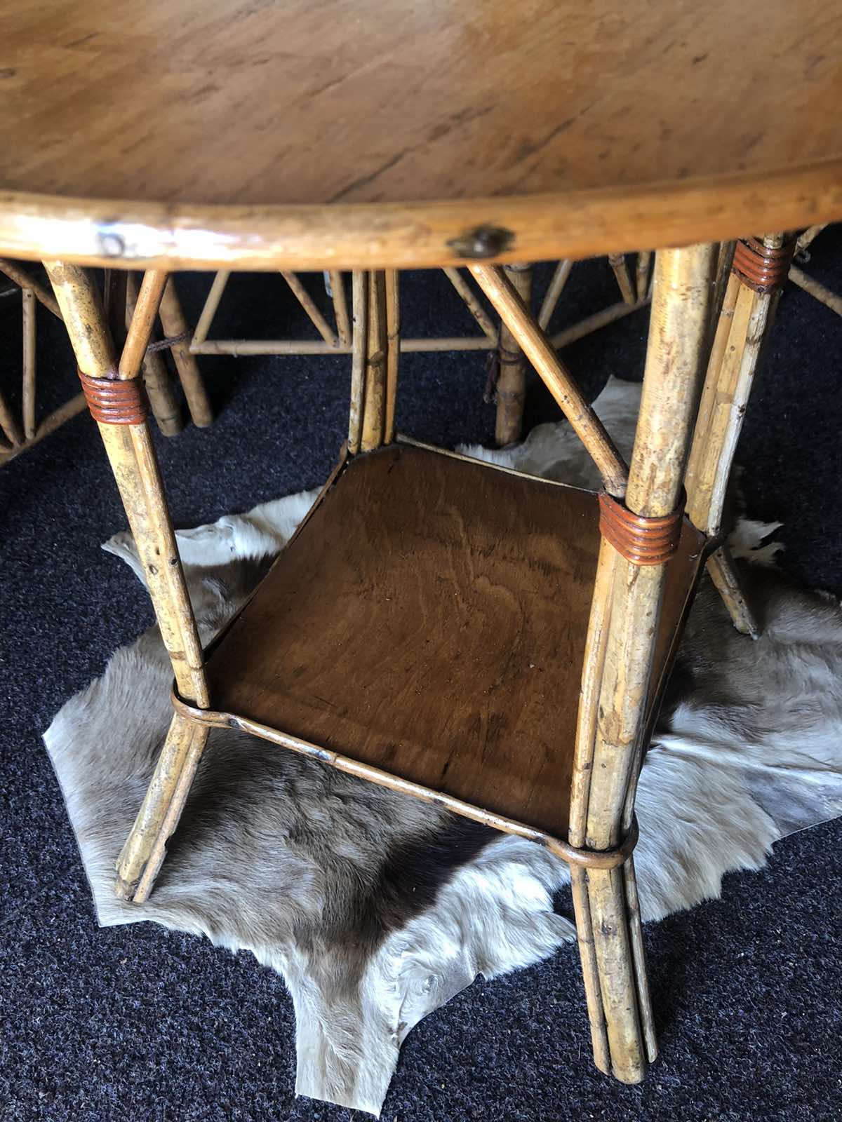 Vintage cane side table