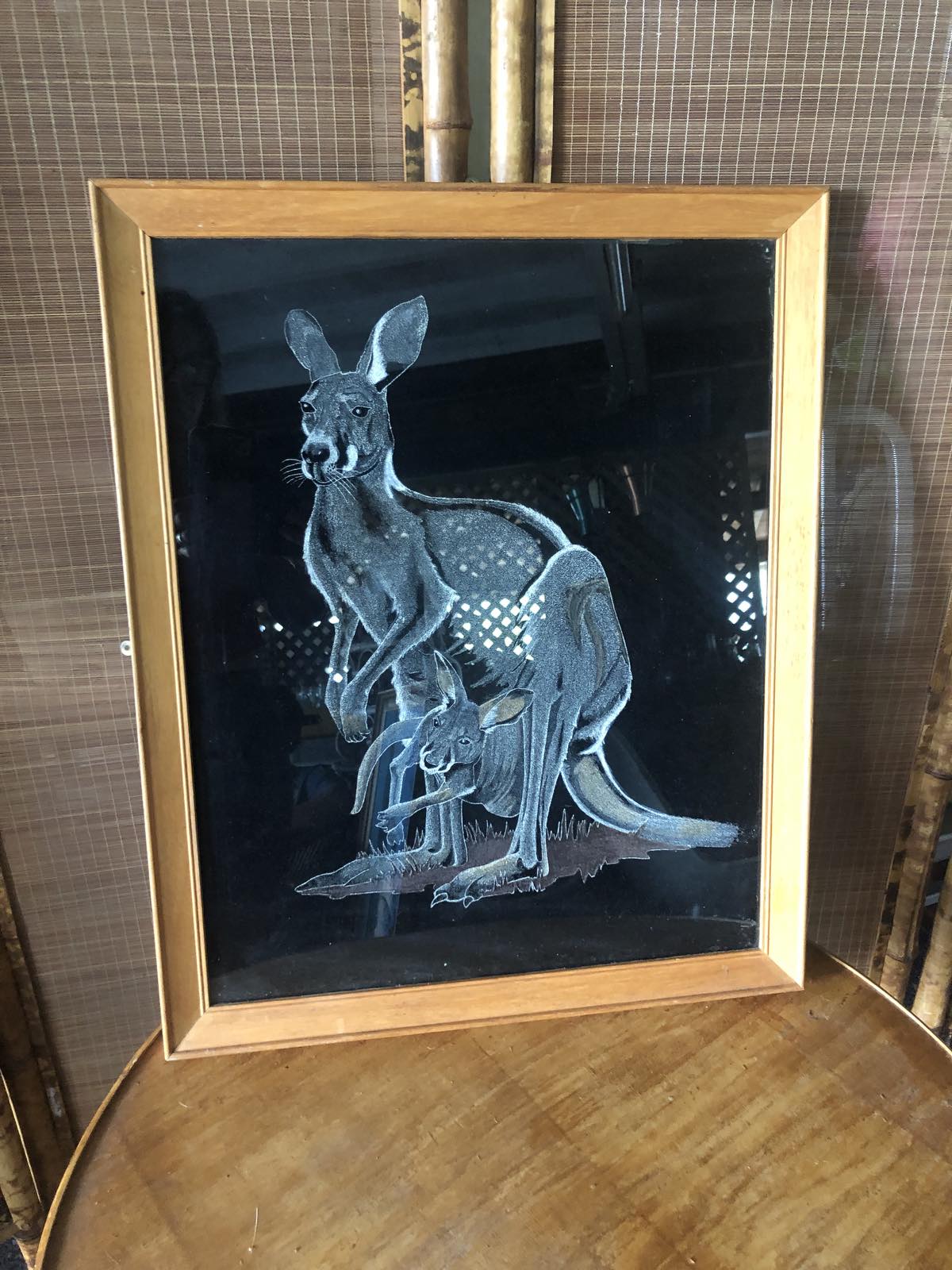 velvet picture of kangaroo