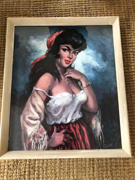 Torino gypsy girl vintage print