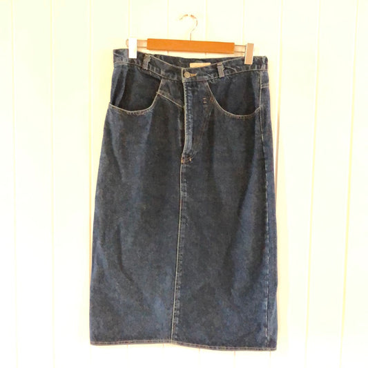 Ladies high waist denim skirt