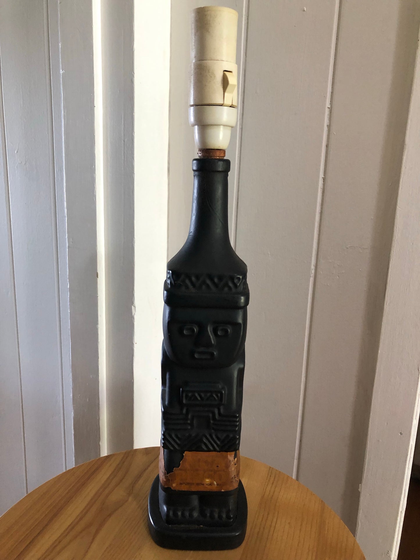 Vintage spirit bottle lamp light tiki/Barsony style