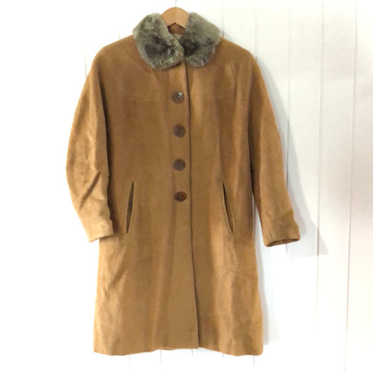 Ladies vegan vintage jacket coat 8/10