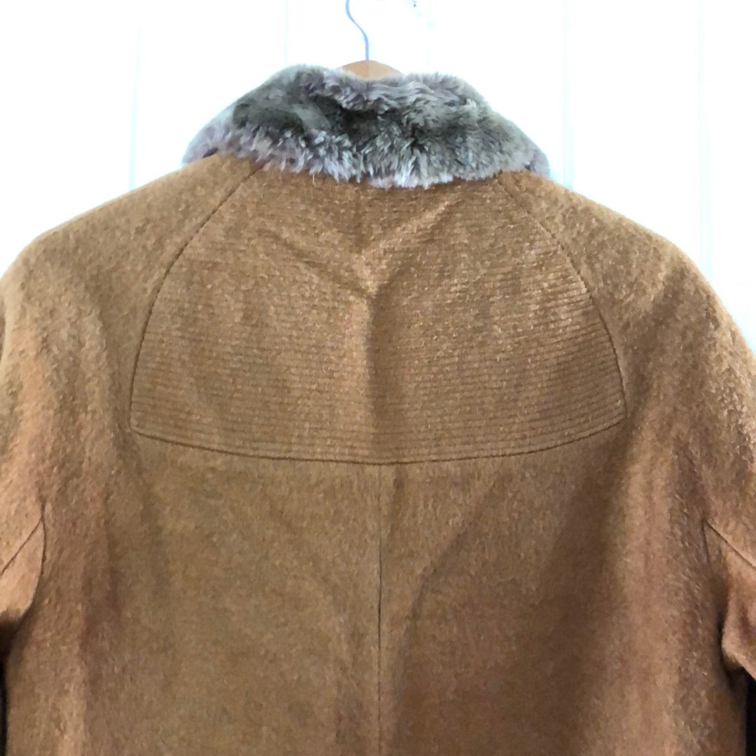 Ladies vegan vintage jacket coat 8/10