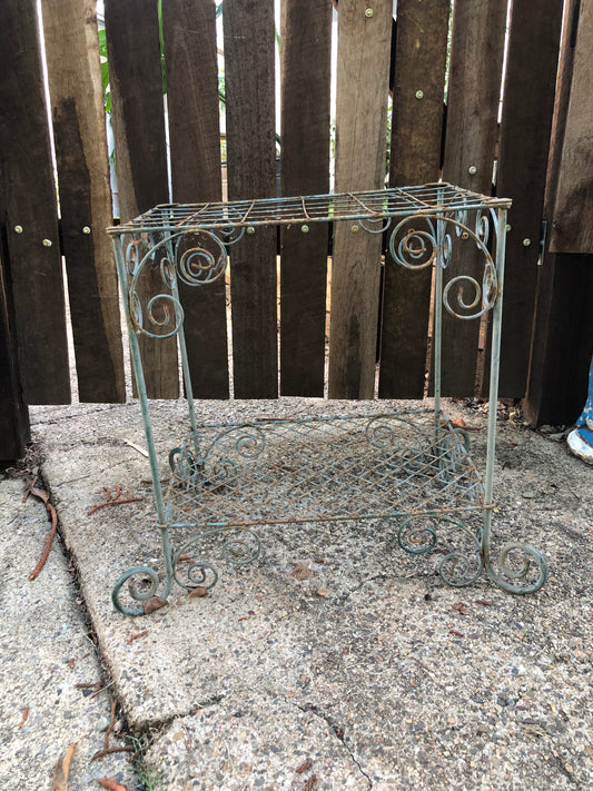 Wire plant stand rustic garden