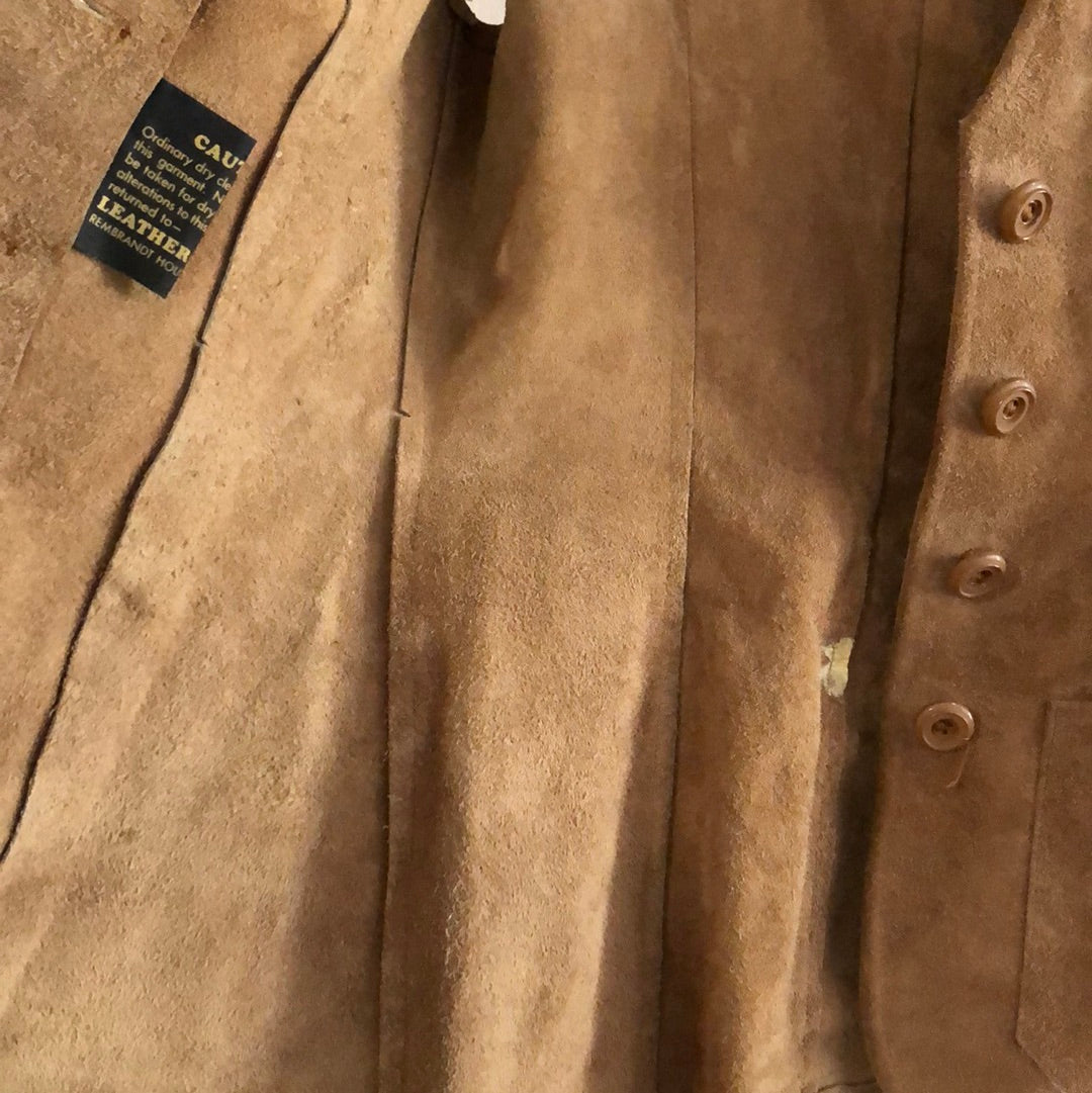 Ladies leather vest waistcoat 1970’s