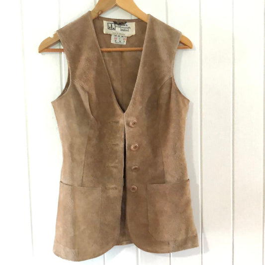 Ladies leather vest waistcoat 1970’s