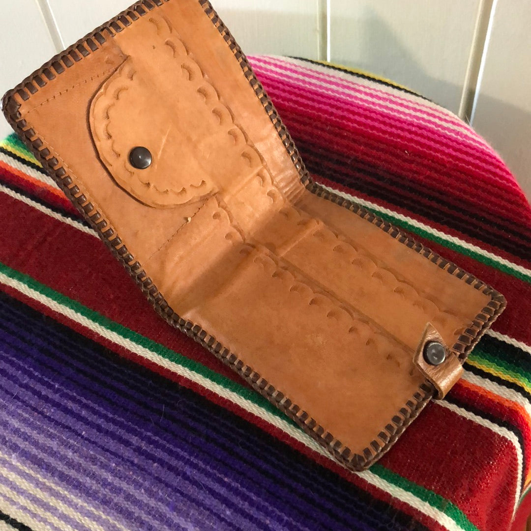 Tooled Leather wallet Mexican
