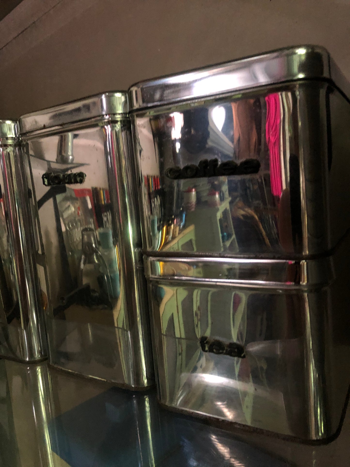 stainless retro Canister set kitchen