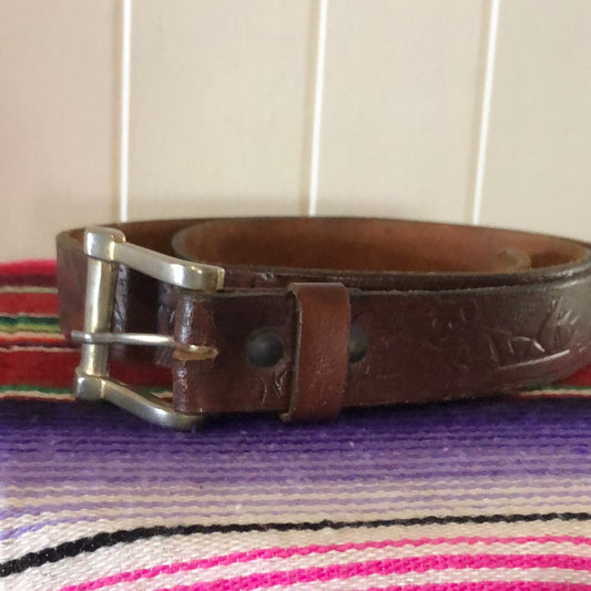 Vintage Australian characters belt leather