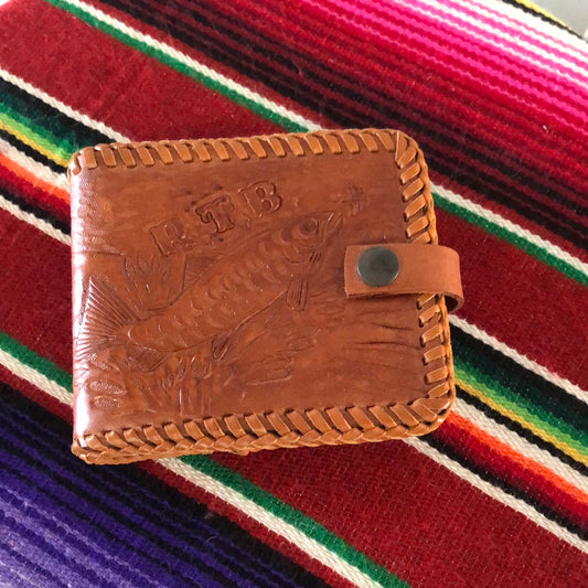 Tooled leather wallet