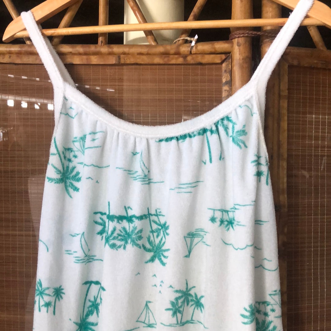 Ladies 80’s terry towel dress free size